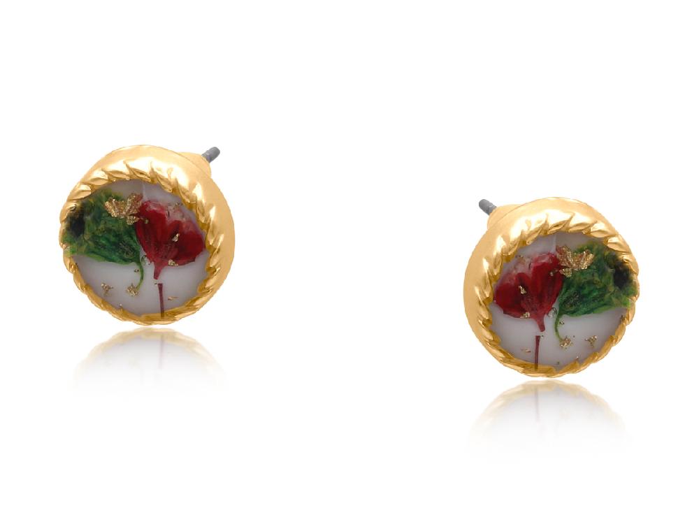 Big Metal London Amelia Wildflower Stud Earrings 3748