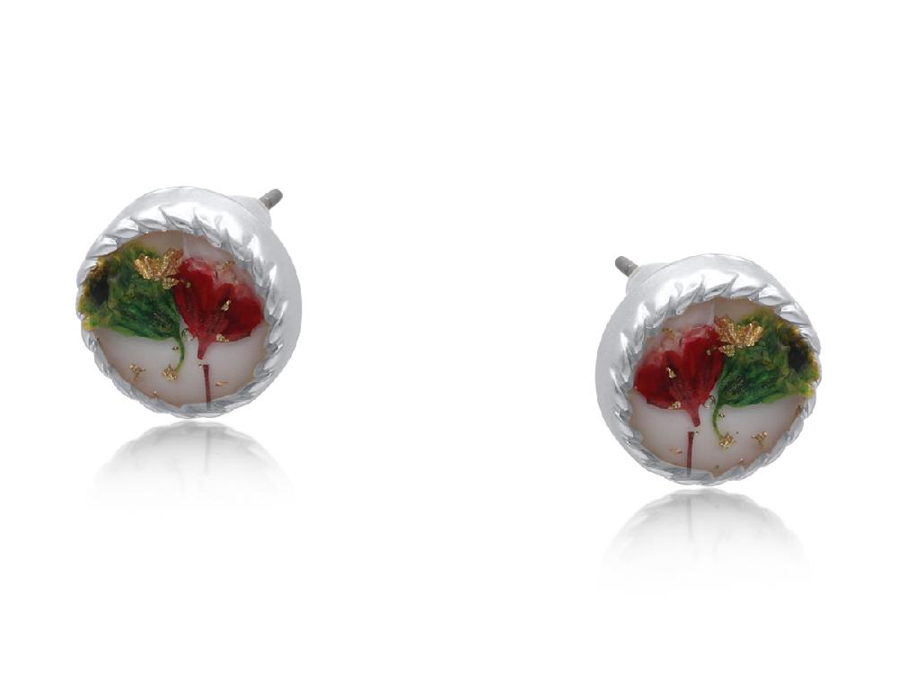 big metal london Amelia Wildflower Stud Earrings 3748