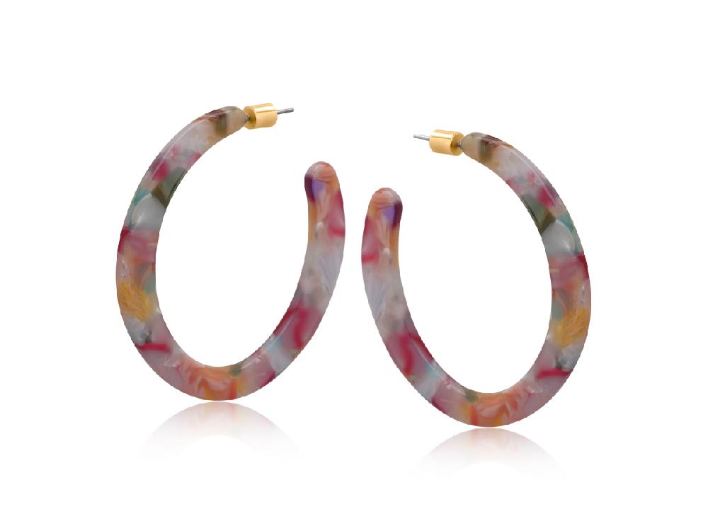 Big Metal London Austin Resin Statement Earrings 3746