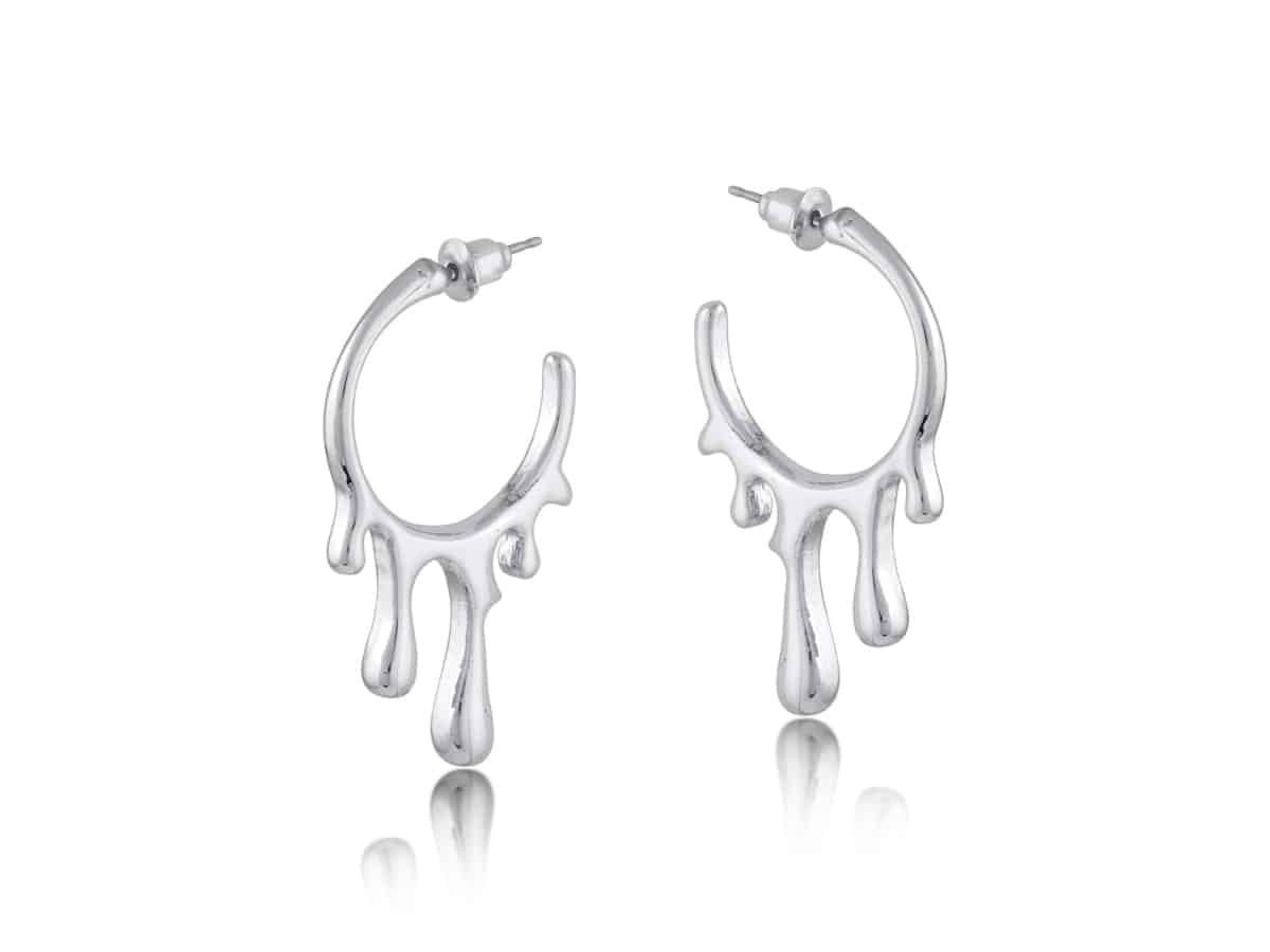 Big Metal London Amalis Paint Drop Hoop Earrings