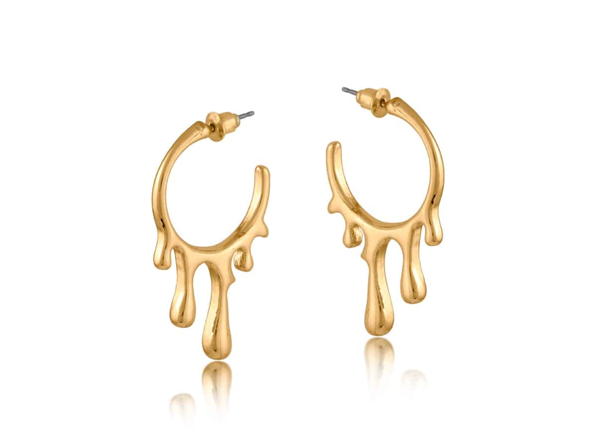 big metal london Amalis Paint Drop Hoop Earrings