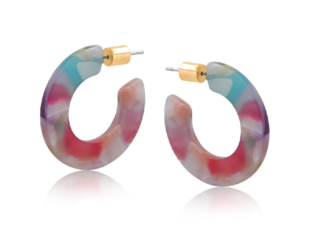 Big Metal London Austin Resin Hoop Earrings 3742