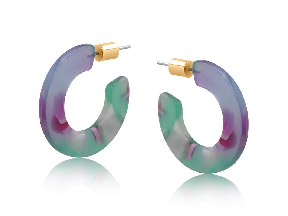 Big Metal London Austin Resin Hoop Earrings 3742