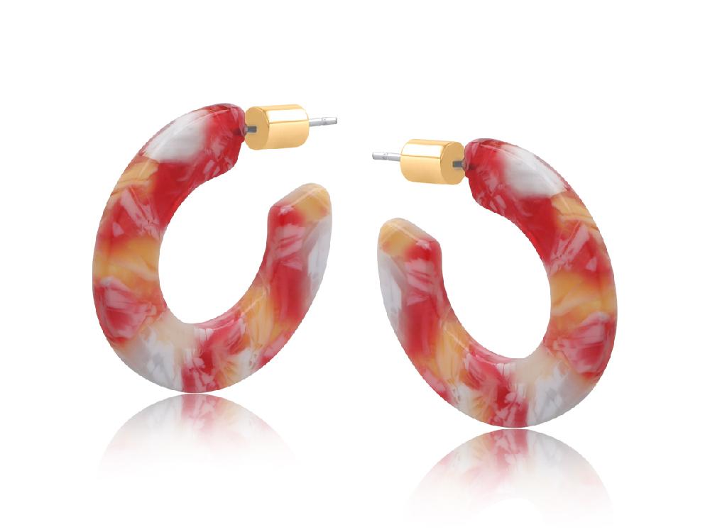 big metal london Austin Resin Hoop Earrings 3742