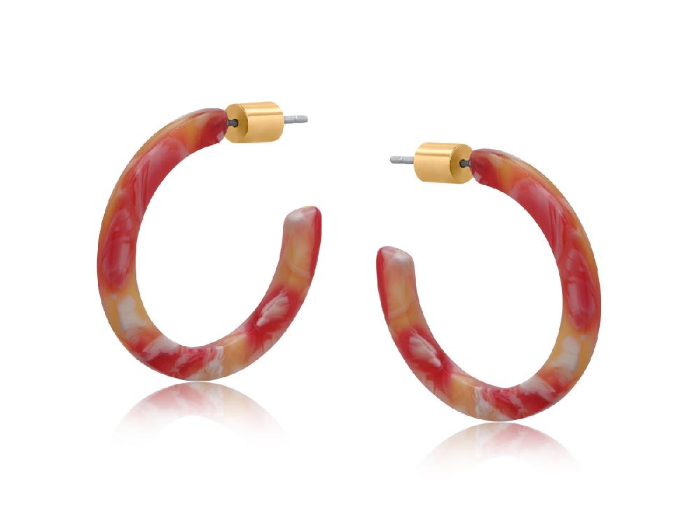 Big Metal London Austin Resin Skinny Earrings 3743