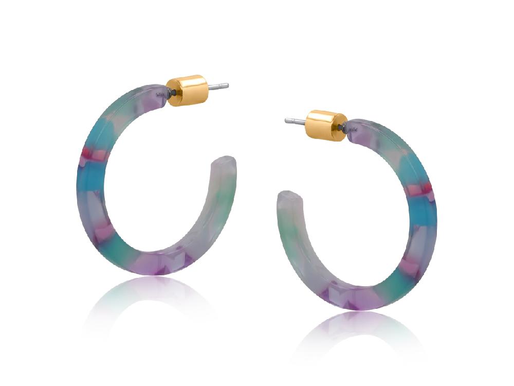 Big Metal London Austin Resin Skinny Earrings 3743