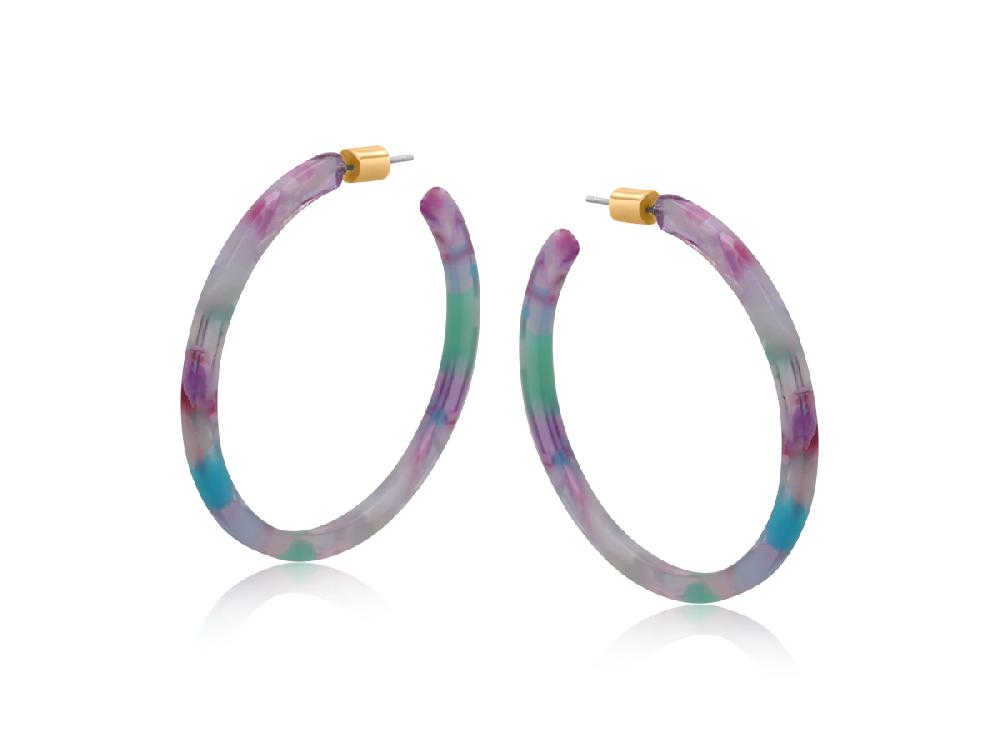 Big Metal London Austin Resin Skinny Earrings 3744