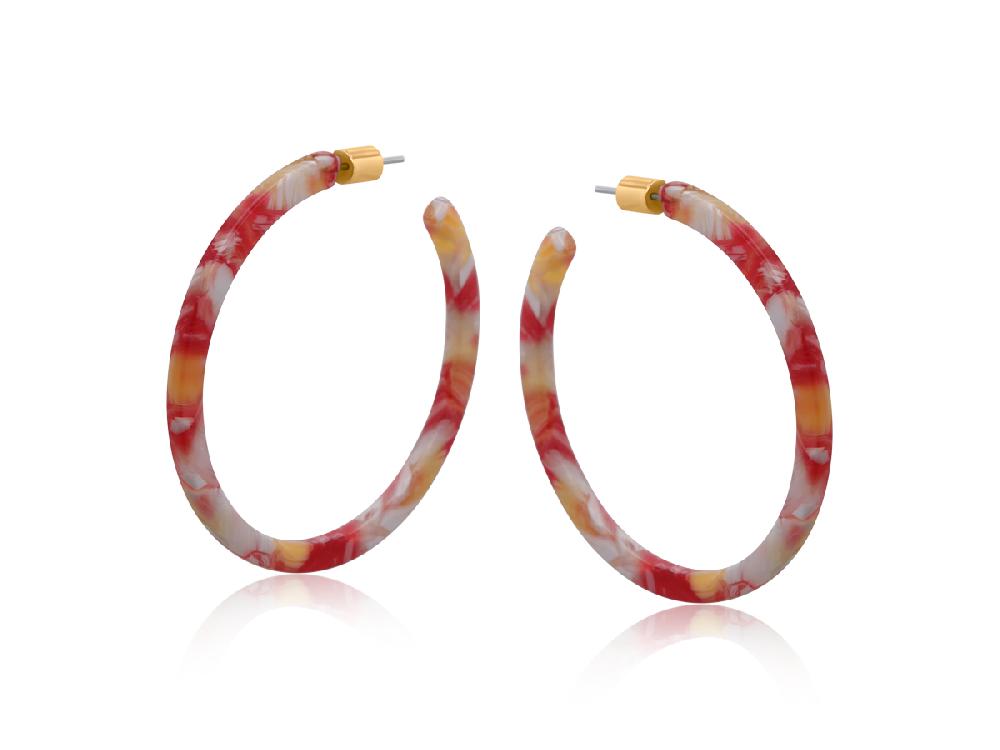 Big Metal London Austin Resin Skinny Earrings 3744