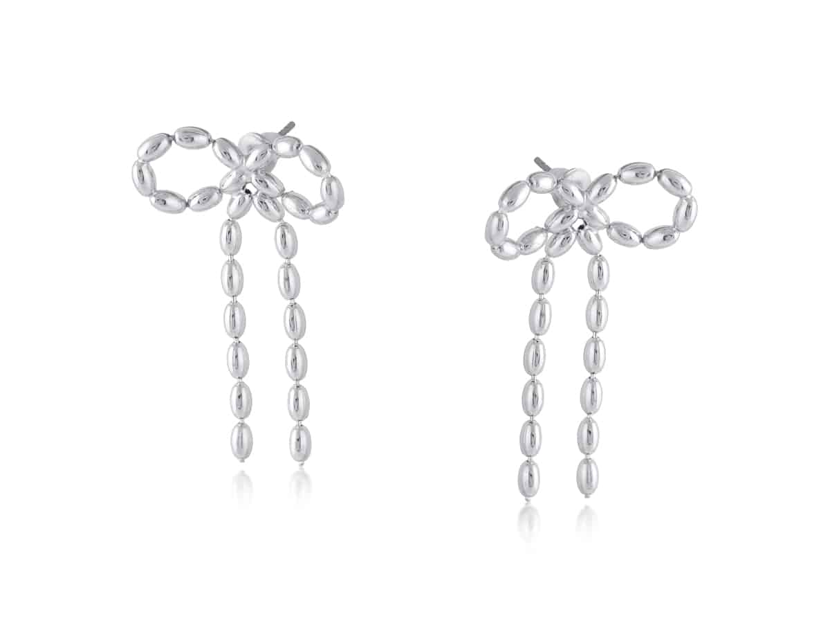 Big Metal London Celine Bow Stud Earrings