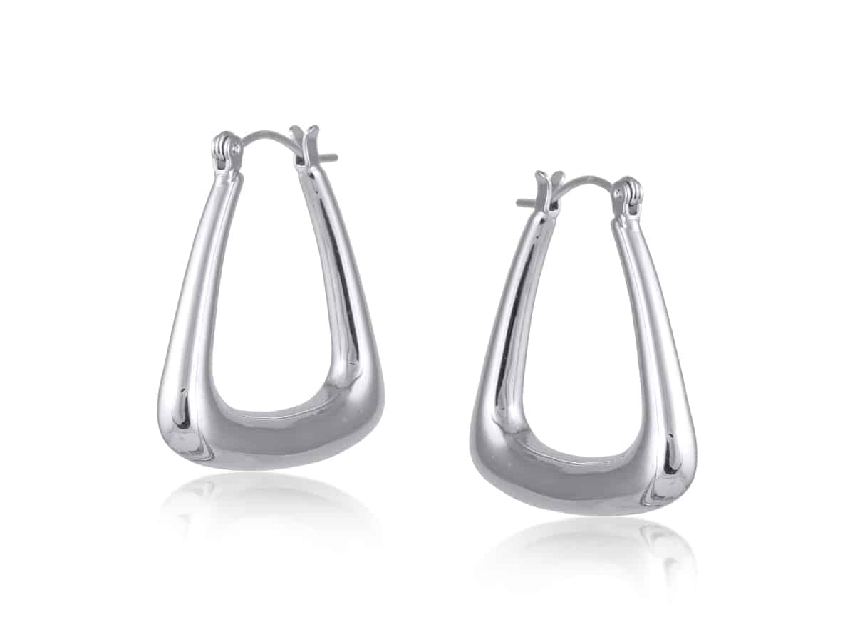 Big Metal London Diana Organic Triangle Earrings