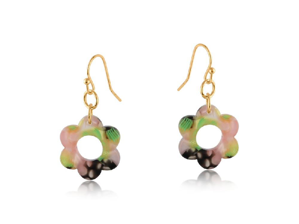 big metal london Fiona Floral Resin Earring 3726