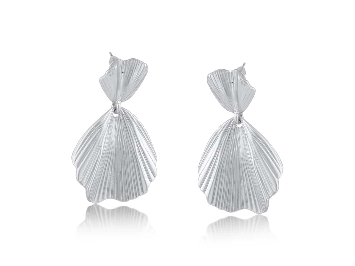 Big Metal London Freya Fan Drop Earrings