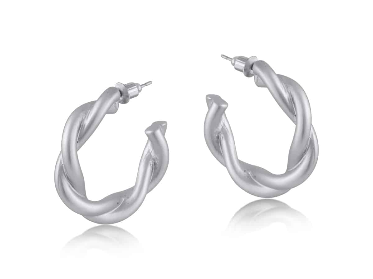 Big Metal London Freya Twisted Rope Earrings