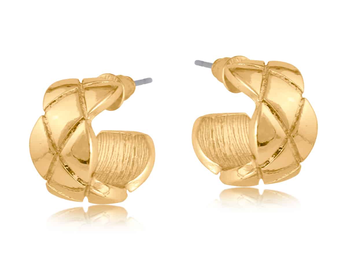 big metal london Gabrielle Tiny Hoop Earrings