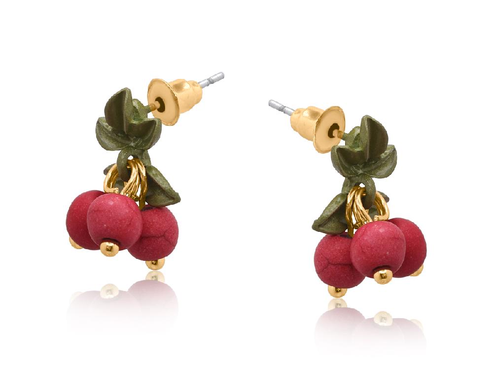 Big Metal London Gora Blueberry Stud Earrings 3732