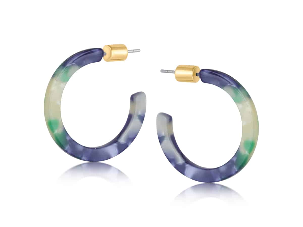 big metal london Hortense Thin Resin Hoop Earrings