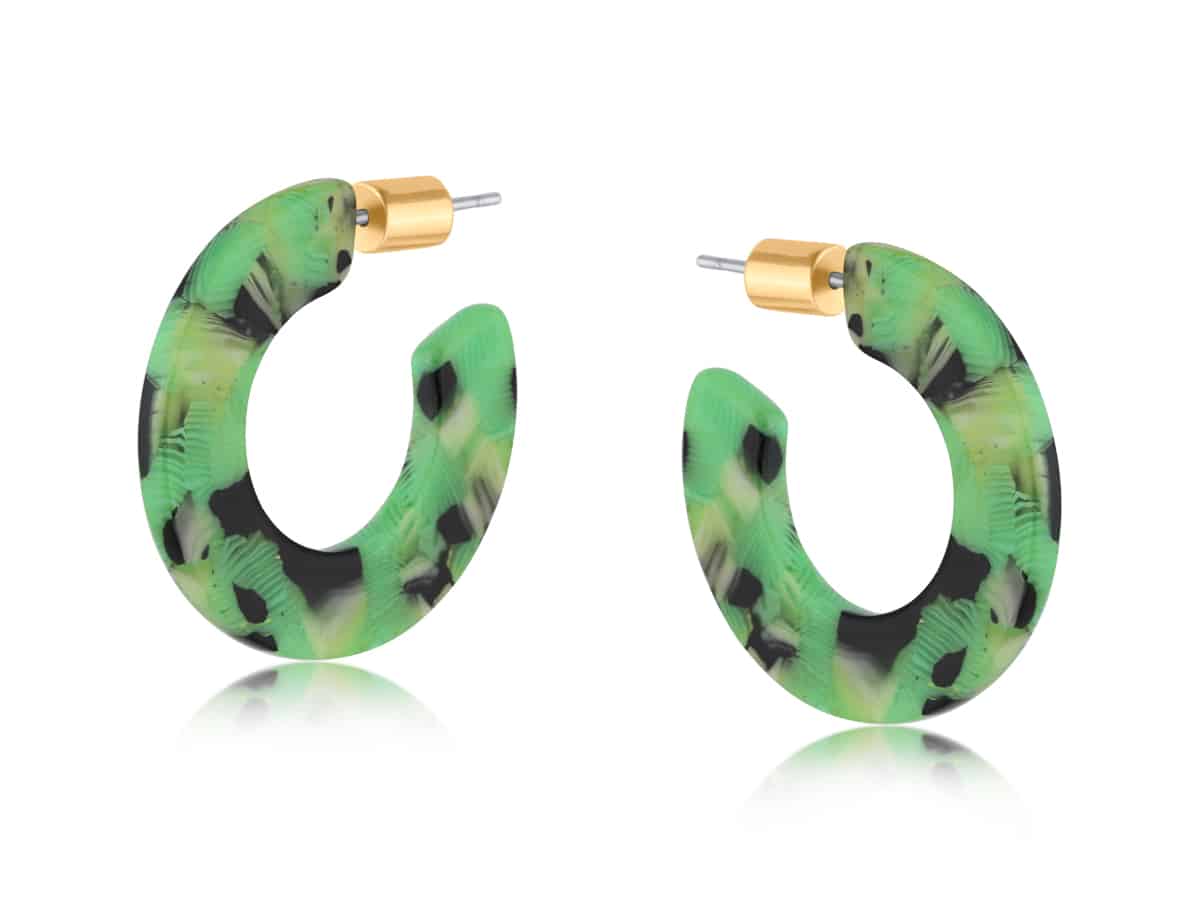 big metal london Ilona Resin Hoop Earrings