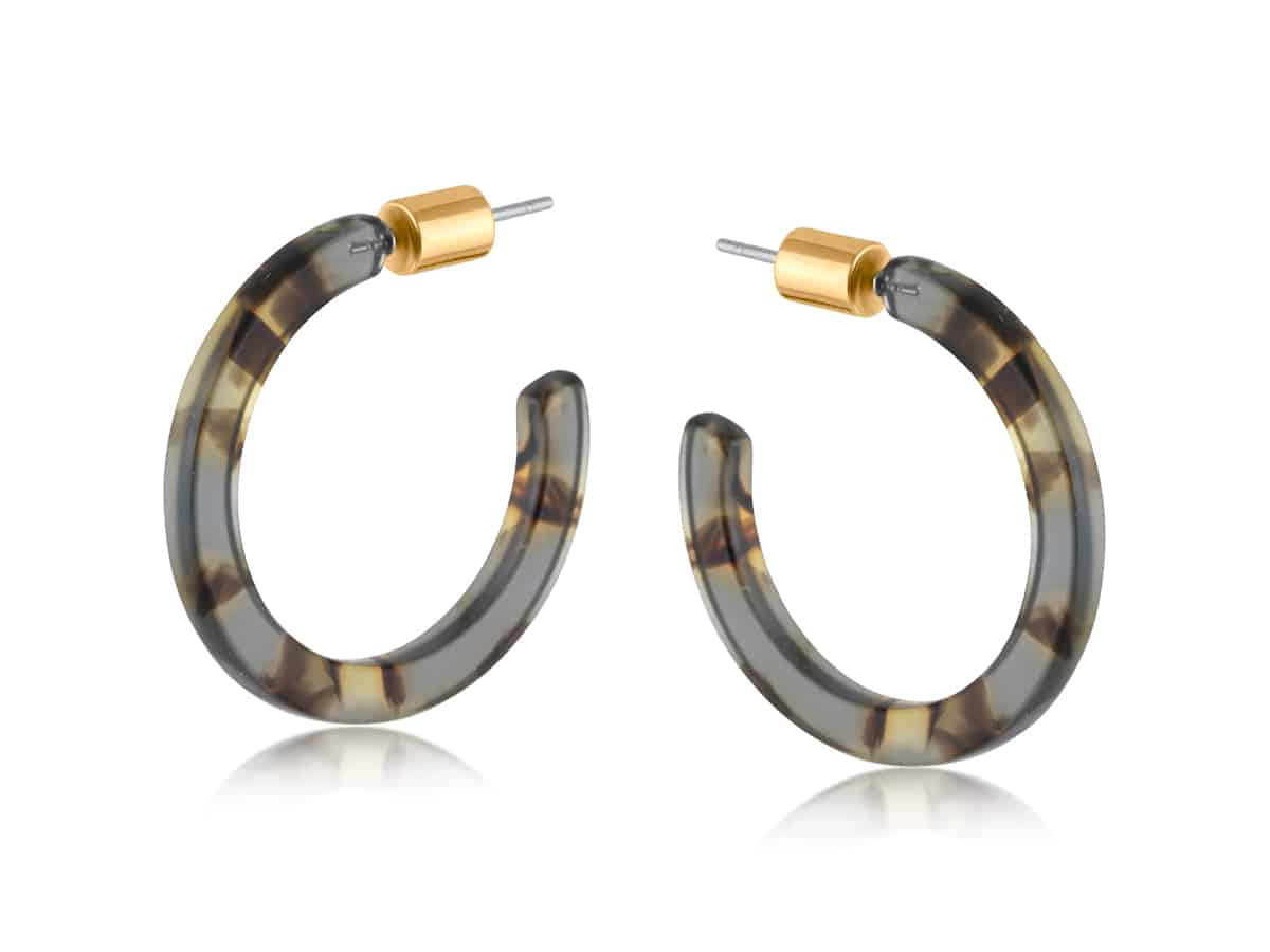 Big Metal London Ilona Resin Skinny Earrings