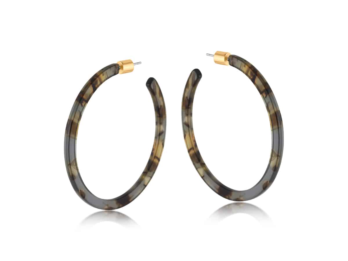Big Metal London Ilona Resin Skinny Earrings