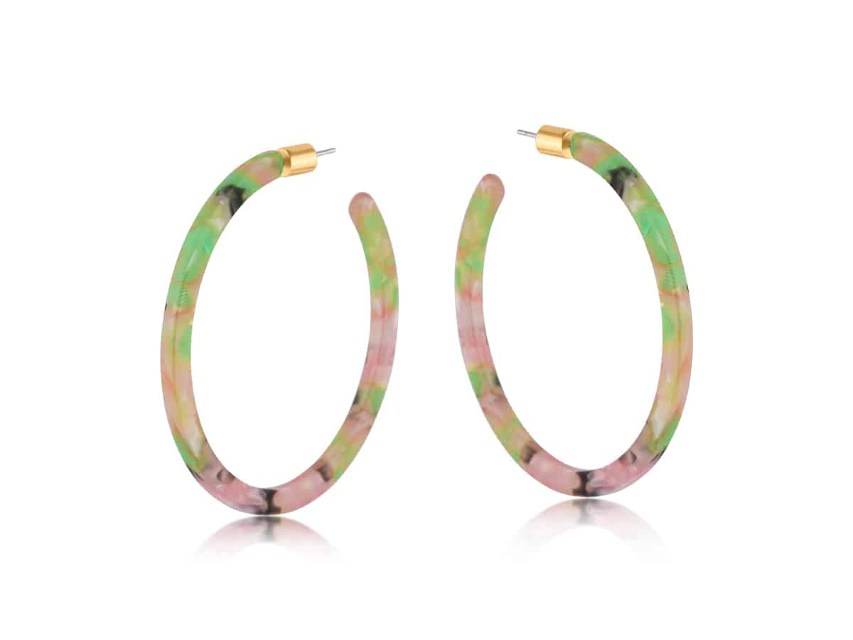 Big Metal London Ilona Resin Skinny Earrings