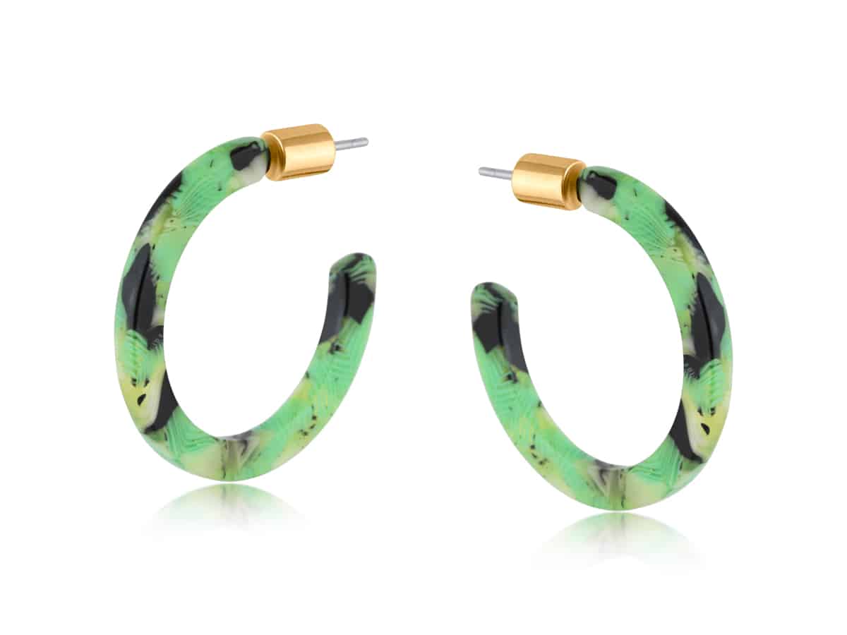 big metal london Ilona Resin Skinny Earrings