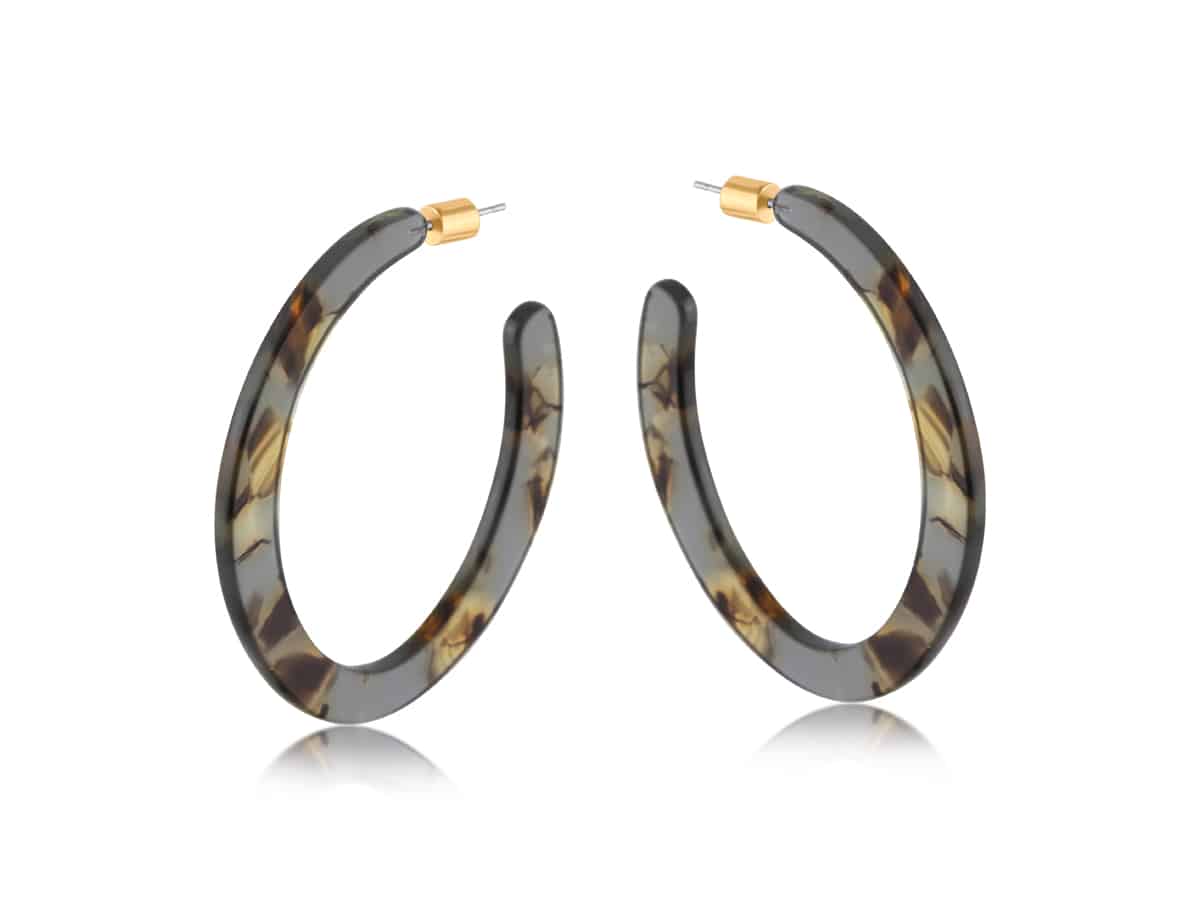 Big Metal London Ilona Resin Statement Earrings
