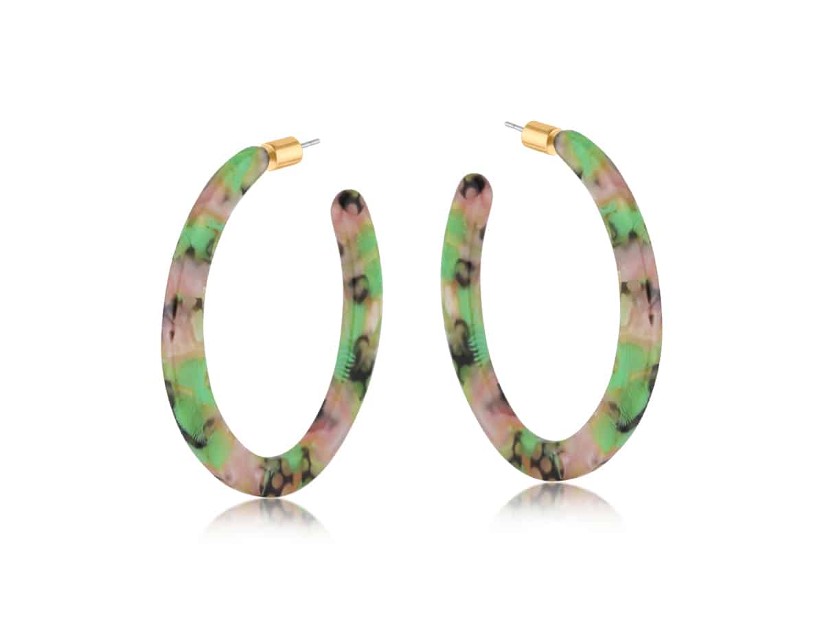 Big Metal London Ilona Resin Statement Earrings