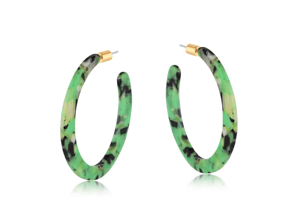 big metal london Ilona Resin Statement Earrings