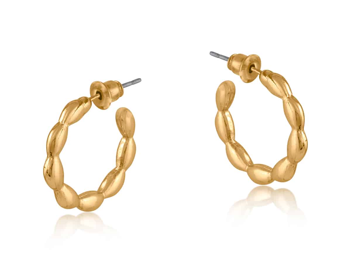 big metal london Layla Dotted Hoop Earrings