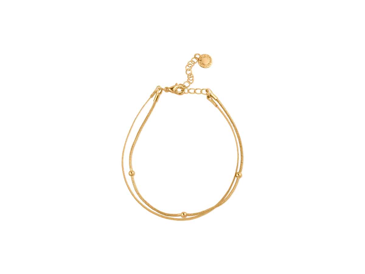 big metal london Layla Dotted Layered Bracelet