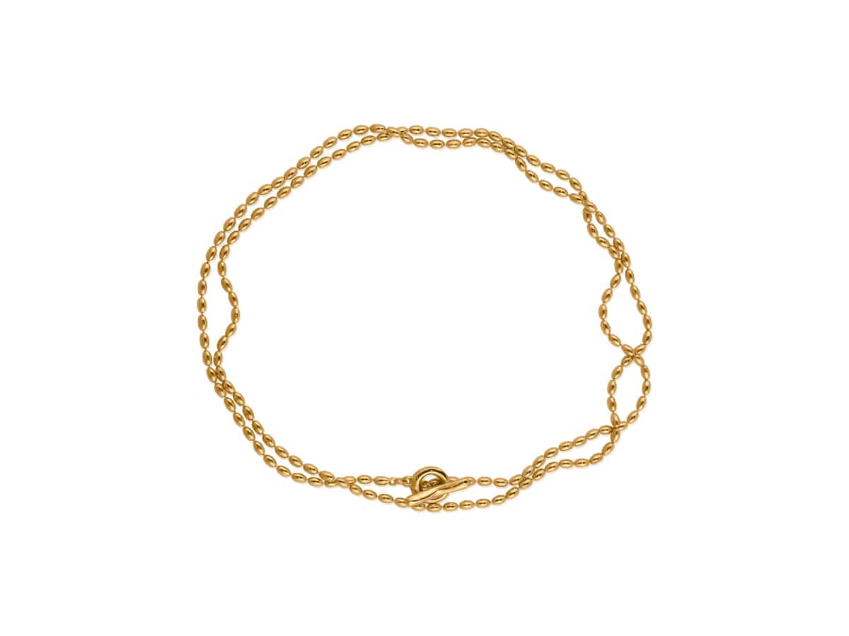 big metal london Layla Dotted Long Necklace