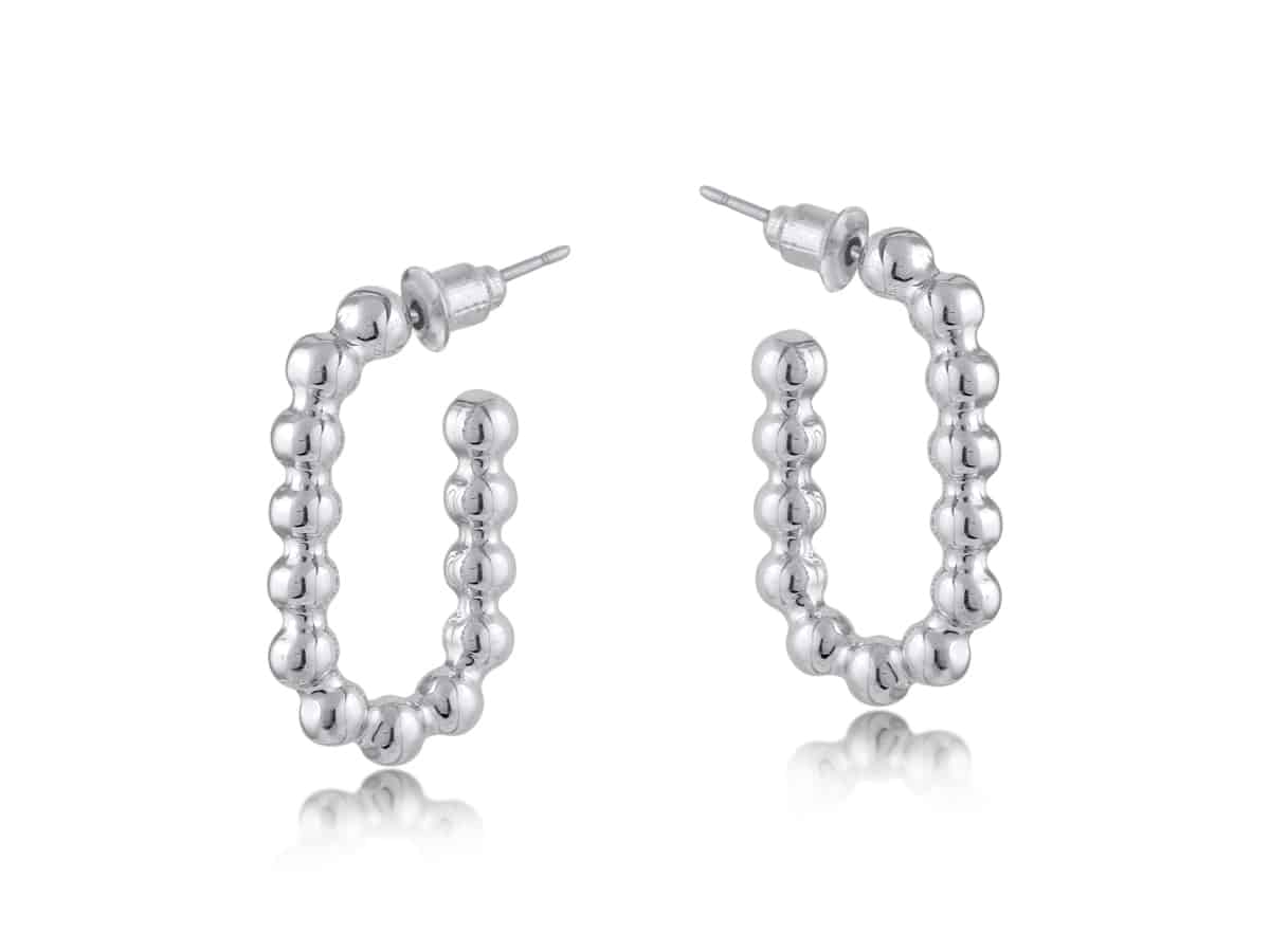 Big Metal London Layla Dotted Oval Shape Earrings