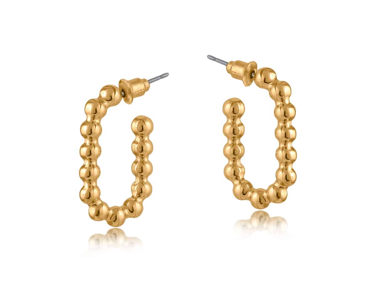 big metal london Layla Dotted Oval Shape Earrings