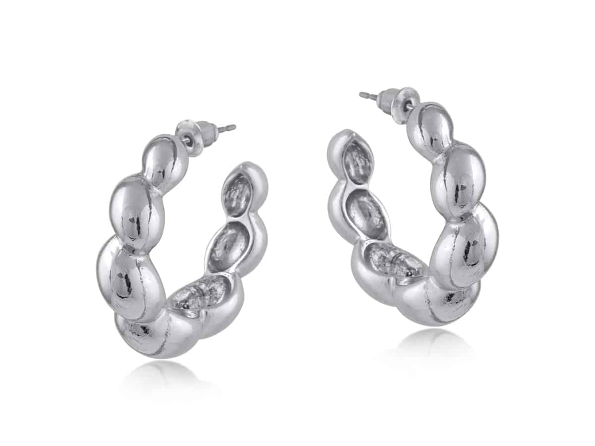 Big Metal London Layla Large Dotted Hoop Earrings