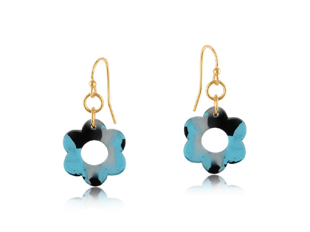 Big Metal London Lottie Daisy Resin Earrings 3720