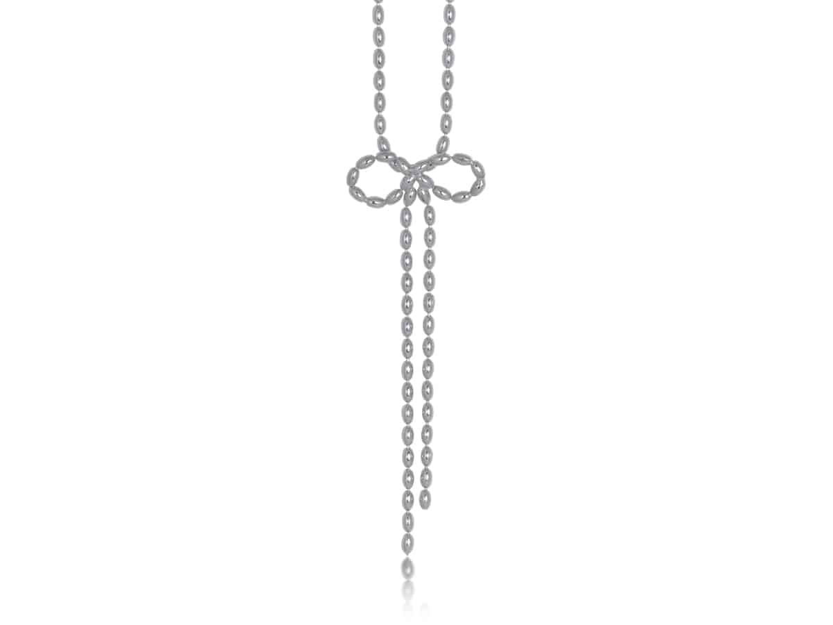 Big Metal London Marina Bow Chain Necklace
