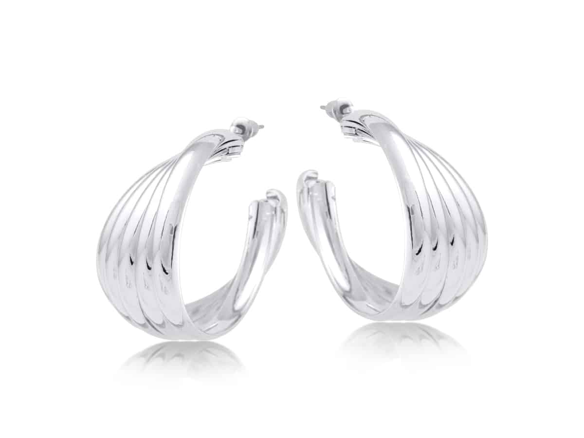 Big Metal London Salome Statement Winged Earrings