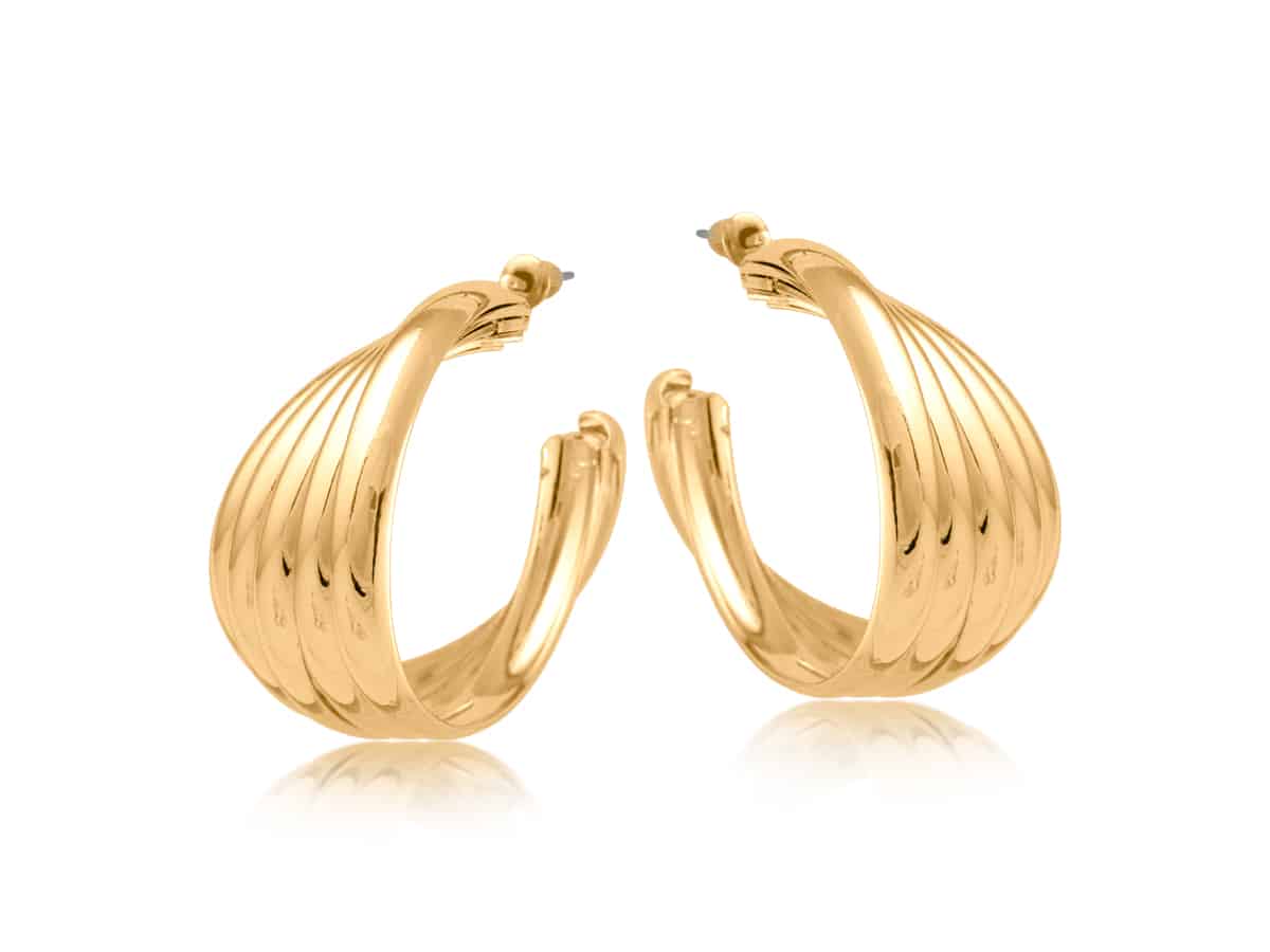 big metal london Salome Statement Winged Earrings