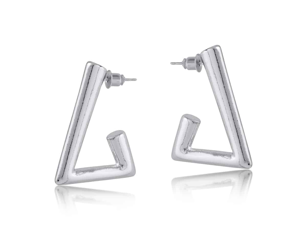 Big Metal London Samantha Triangle Tube Earrings