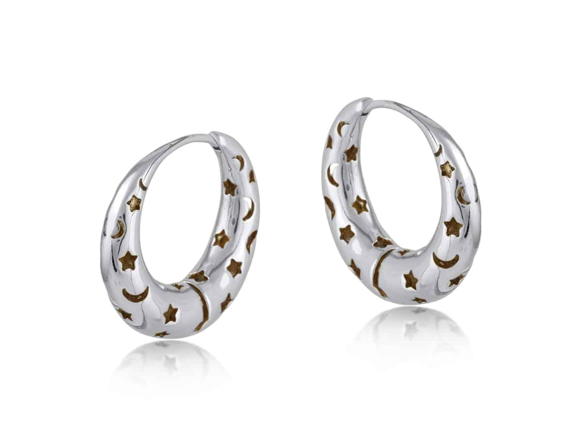 Big Metal London Selena Celestial Hoop Earrings