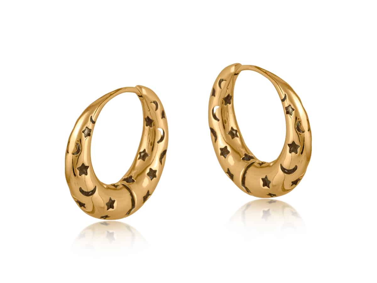 big metal london Selena Celestial Hoop Earrings