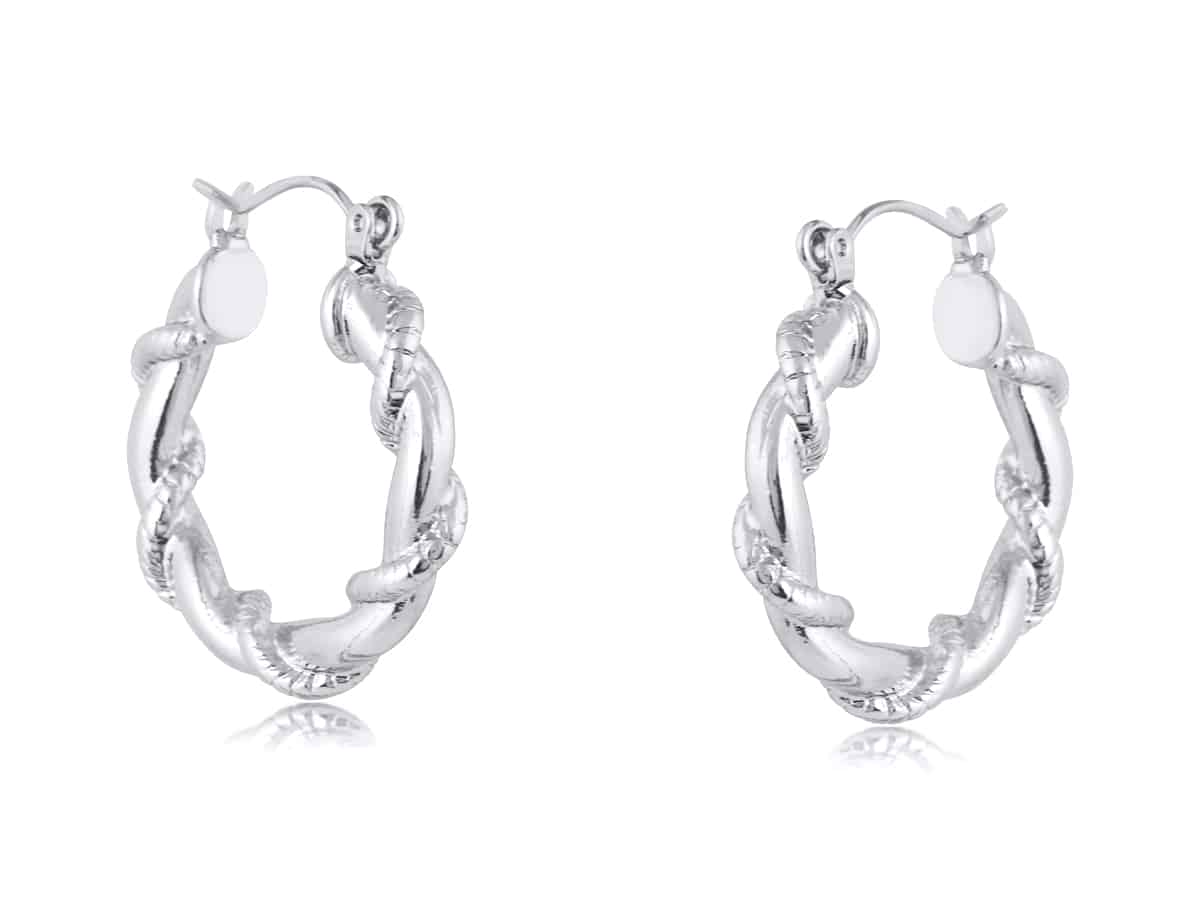 Big Metal London Simona Rope Hoop Earrings