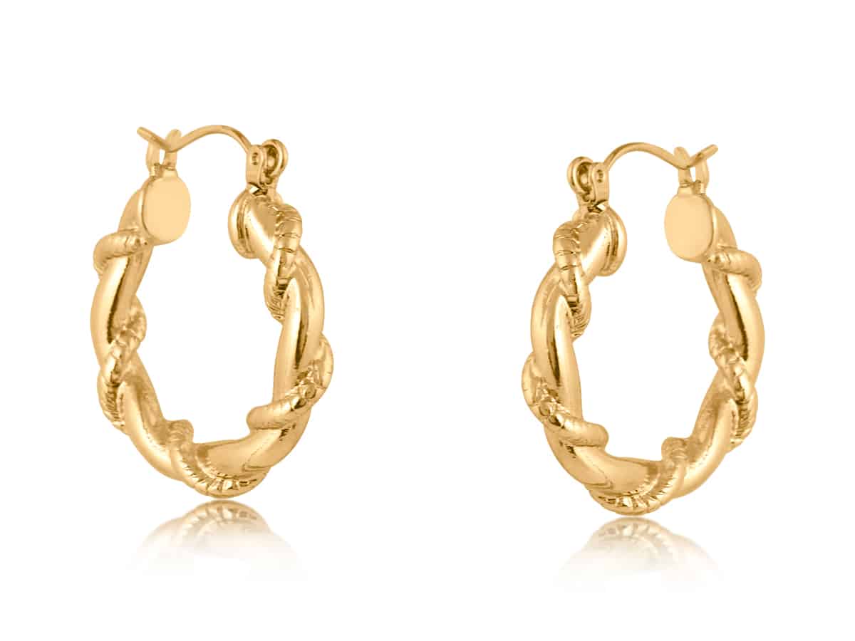 big metal london Simona Rope Hoop Earrings