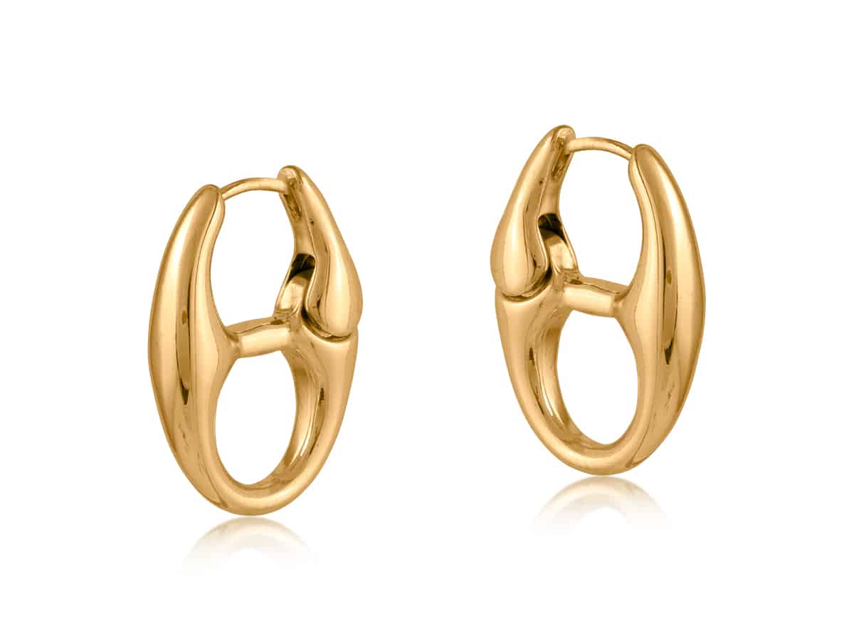 big metal london Surprise Anchor Chain Earrings