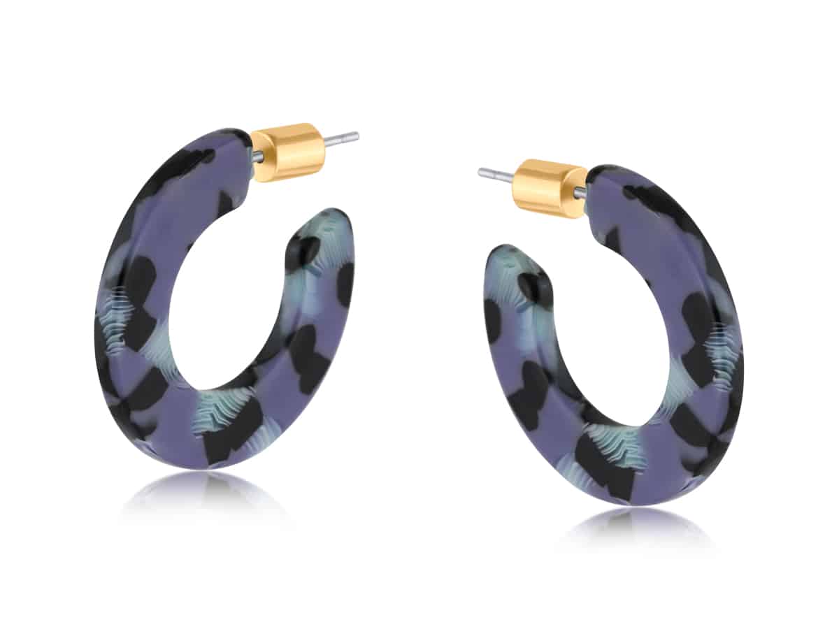 big metal london Sylvia Resin Hoop Earrings