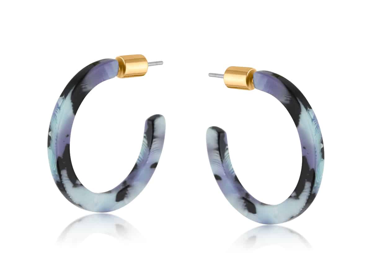 Big Metal London Sylvia Resin Skinny Earrings