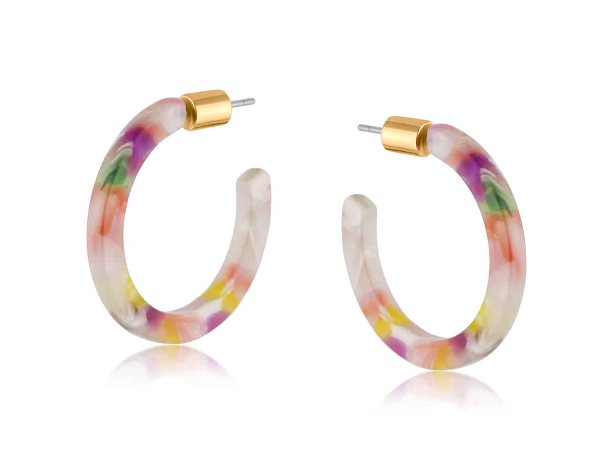 big metal london Sylvia Resin Skinny Earrings