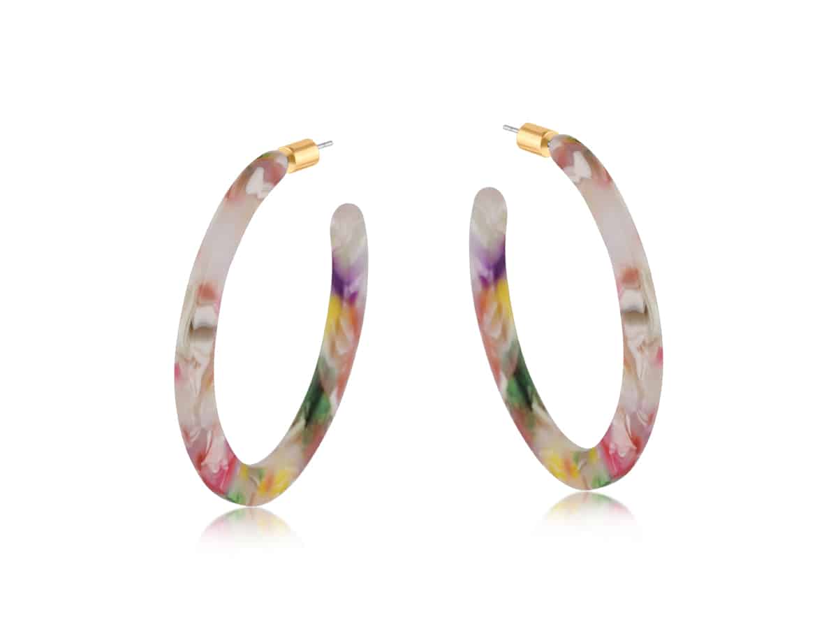 Big Metal London Sylvia Resin Statement Earrings