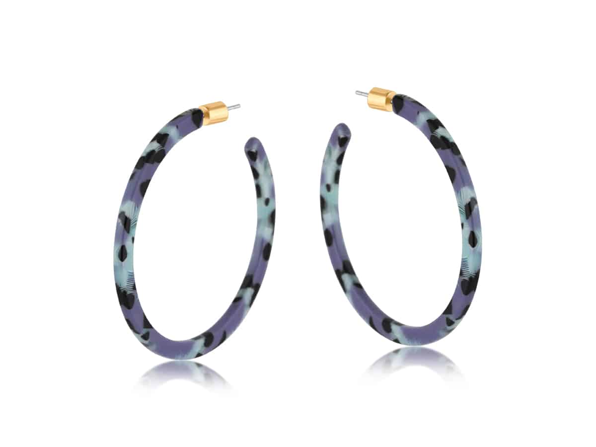 Big Metal London Sylvia Skinny Resin Earrings