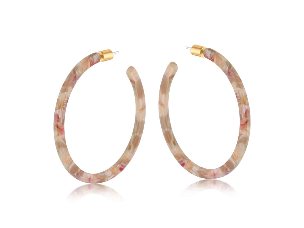 Big Metal London Sylvia Skinny Resin Earrings